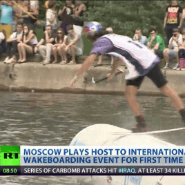Сюжет с Russia Today о квалификационном этапе соревнования Wake The Line