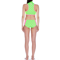 Glidesoul TOP 0,5 With Front Zipper Lime/Pink/Lemon