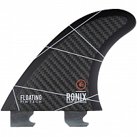 Ronix 4.0 IN - Floating Fin-s 2.0 Tool-less Fiberglass - Left Charcoal