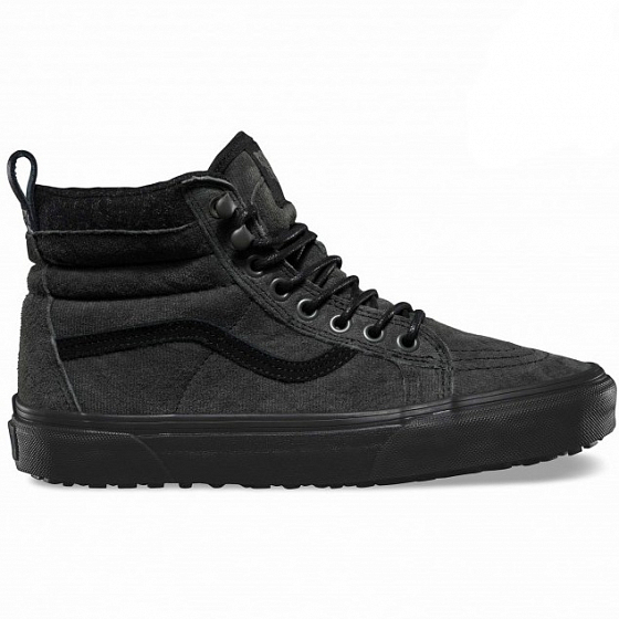 black suede hi top vans