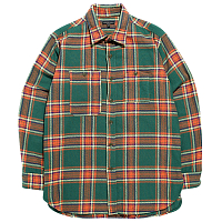 Engineered Garments Work Shirt BIG Plaid Heavy Twill GREEN/ORANGE