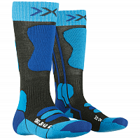 X-Socks SKI JR 4.0 ANTHRACITE MELANGE/ELECTRIC BLUE