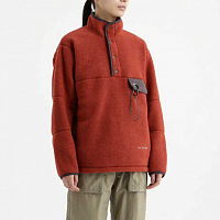 And Wander Wool Fleece Pullover RED