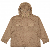 Engineered Garments Cagoule Shirt BROWN POLY LEOPARD PRINT RIPSTOP