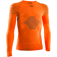X-Bionic Invent 4.0 Shirt Round Neck LG SL JR SUNSET ORANGE/ANTHRACITE
