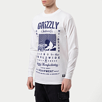 Grizzly Tagline LS TEE White