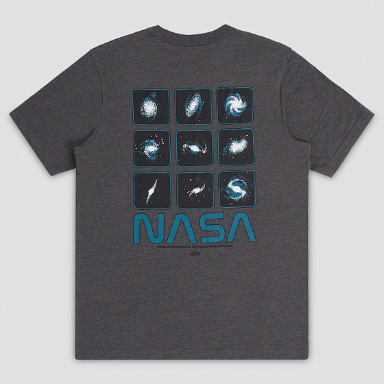 Футболка Alpha Industries Nasa Galaxy TEE  SS23 от Alpha Industries в интернет магазине www.traektoria.ru - 2 фото