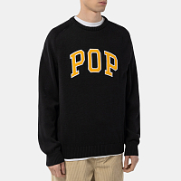 Pop Trading Company Arch Knitted Crewneck BLACK
