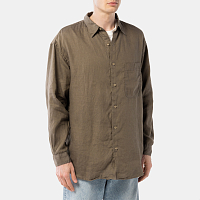 orSlow Loose FIT Linen Shirt DUSTY OLIVE