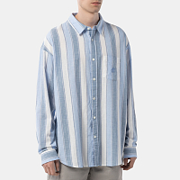 Stussy Wide Striped Shirt BLUE STRIPE