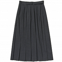 AURALEE Super Fine Tropical Wool Pleated Skirt TOP CHARCOAL