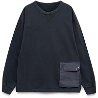 Ten C Girocollo Garment Dyed Direct Fixed Diagonal GREY SMOG