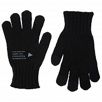 And Wander Wool Knit Glove BLACK