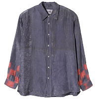 Noma t.d. Silk Checker Sleeve Shirt GREY