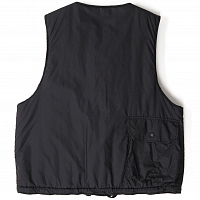 Engineered Garments Cover Vest BLACK NYLON MICRO RIPST