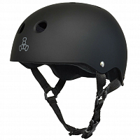 Triple Eight Sweatsaver Helmet ALL BLACK RUBBER