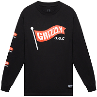 Grizzly Flag Pole LS TEE BLACK