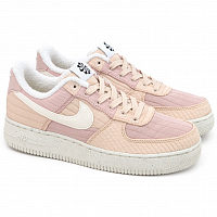 Nike AIR Force 1 PEARL WHITE/SAIL WHITE-FOSSIL LIME-PINK OXFORD