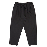 S.K. MANOR HILL Bronco Pant - Black Coated Linen / Cotton BLACK COATED