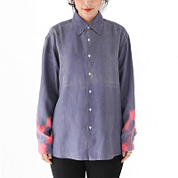 Noma t.d. Silk Checker Sleeve Shirt GREY