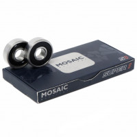Mosaic Super 1 Abec 7  Bearings SILVER BLACK