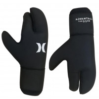 Hurley M Advantage Plus 5MM 3 Finger Glove BLACK