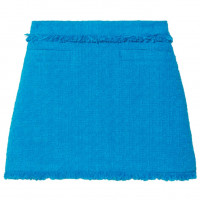 Proenza Schouler White Label Tweed Mini Skirt DARK TURQUOISE