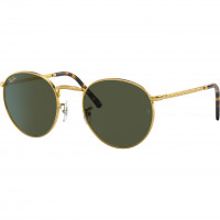 Ray Ban NEW Round LEGEND GOLD/GREEN