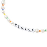 Sporty & Rich BE Nice Bead Necklace PEARL