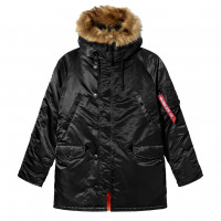 Alpha Industries Slim FIT N-3b BLACK