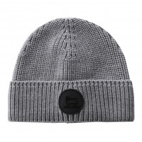 Woolrich Logo Beanie Grey Melange