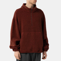 S.K. MANOR HILL Half-zip Fleece BROWN