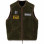 Good Morning Tapes Reversible ZIP Thru Vest MOSS / ACID BLACK