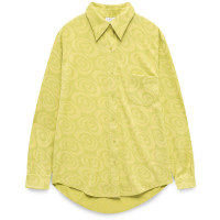 Collina Strada Convention Button UP LIME SWIRL
