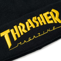 Thrasher Embroidered Logo Beanie BLACK/GOLD