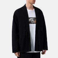 MAHARISHI 4207 Utility Kimono Over Shirt BLACK