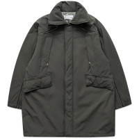 C2H4 Continuous Zipper Quilted Coat SAGE GREEN