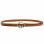NEEDLES Peace Buckle Narrow Belt - Steer Leather BROWN