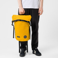 CONSIGNED Cornel M Roll TOP Backpack MUSTARD