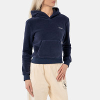 Sporty & Rich Serif Logo Polar Hoodie NAVY