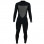 JETPILOT Flight 3/2 Back Zip Long Sleeve BLACK/BLACK