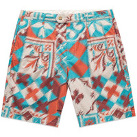 Engineered Garments Sunset Short BLUE COTTON ISLAMIC TILE PRINT