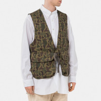 Engineered Garments Fowl Vest OLIVE CAMO 6.5OZ FLAT TWILL