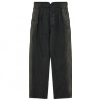 AURALEE Finx Natural Gabardine Product Dyed Pants FADE INK BLACK