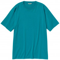 AURALEE Luster Plaiting TEE TEAL GREEN