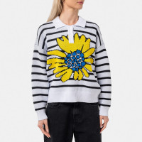 OBEY Flower Sweater WHITE MULTI