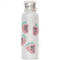 Collina Strada Rhinestone Water Bottle Strawberries