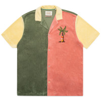 Scotch & Soda Toweling Shirt With Embroidery AT Chest COLOUR BLOCK/GREEN