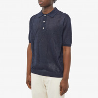 A Kind of Guise Ferrini Knit Polo DARKEST NAVY