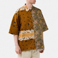 Noma t.d. Color Block Half ZIP Shirt BEIGE